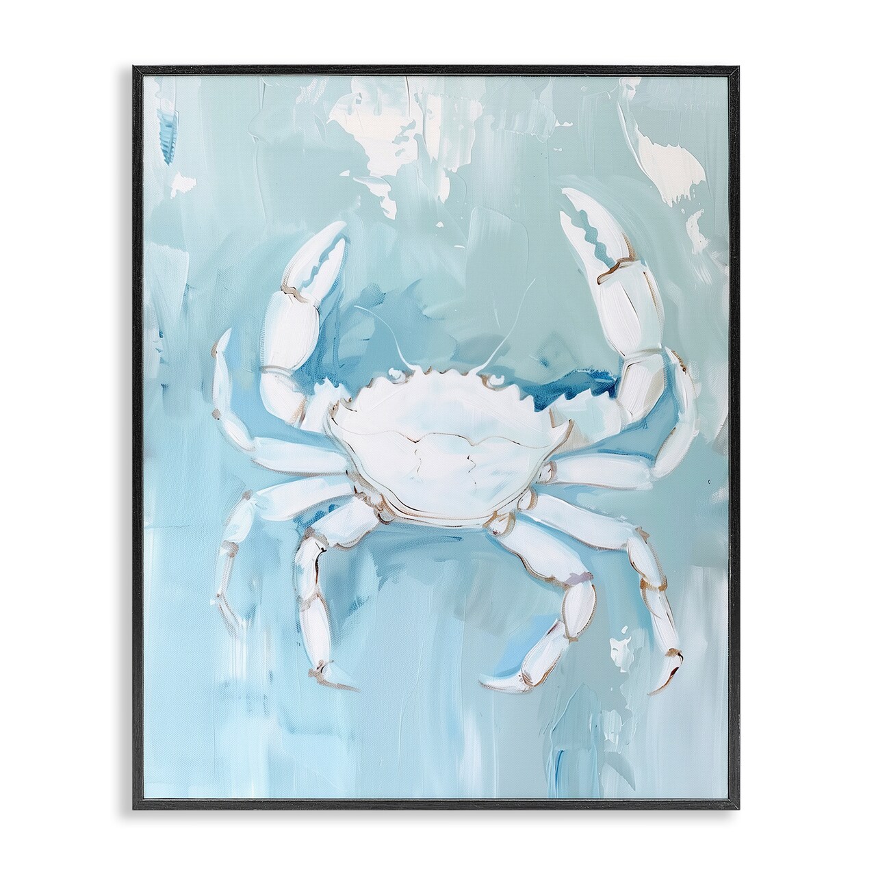 Stupell Industries White Coastal Crab Framed Giclee Wall Art Design by Arlington Prints